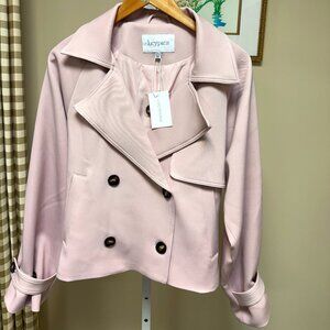 Pink Lined Crop Blazer